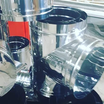 Готовые дымоходы и комплектующие из нержавеющей стали на складе ТВК